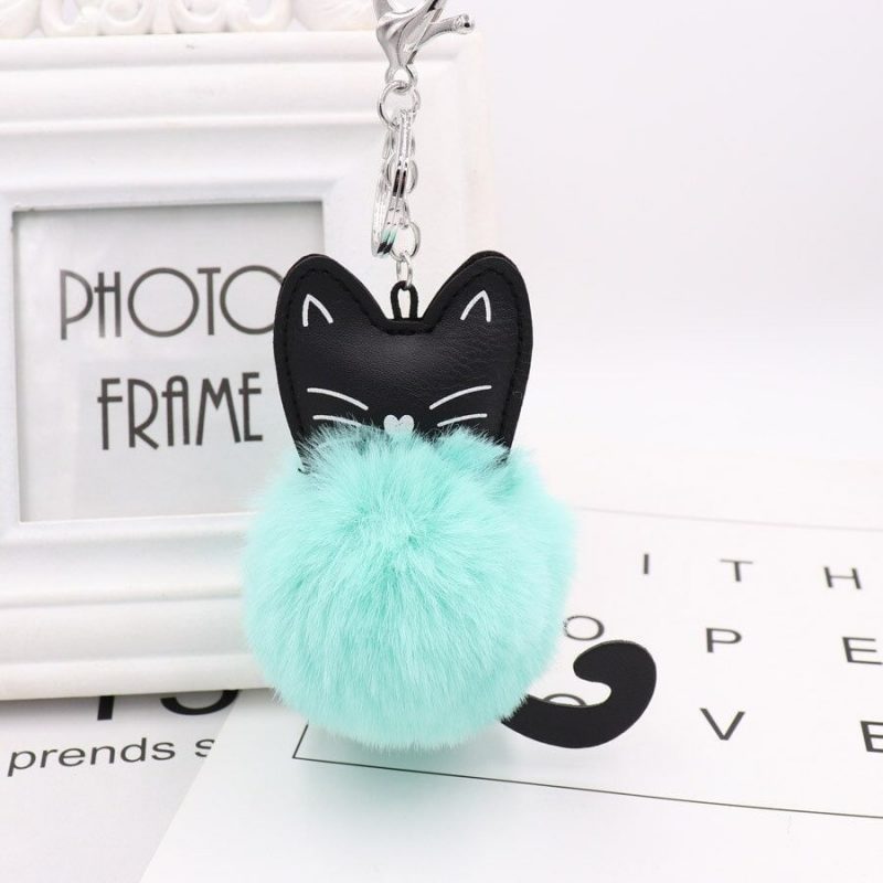 Porte-Clé Chat Pompon