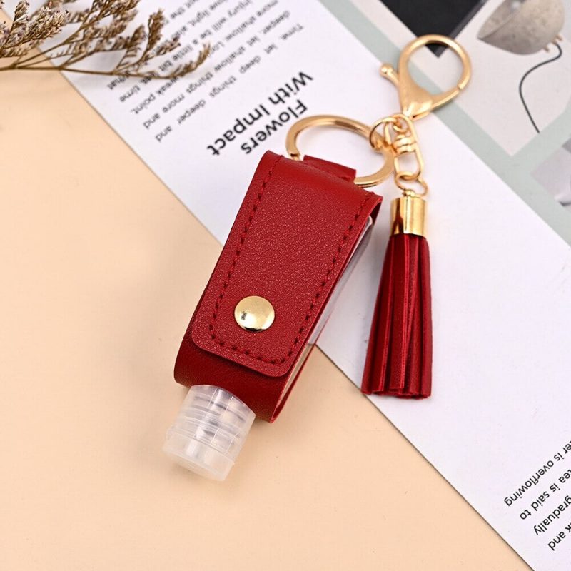 Porte-Clé Gel Hydroalcoolique Cuir
